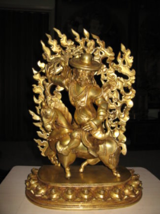 Photo of a statue of the protector Damchen Dorje Legpa 